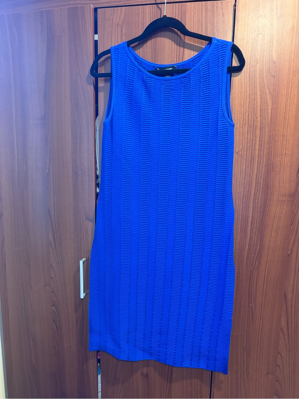 St John’s Classic Sleeveless Knit Dress in Cobalt Blue